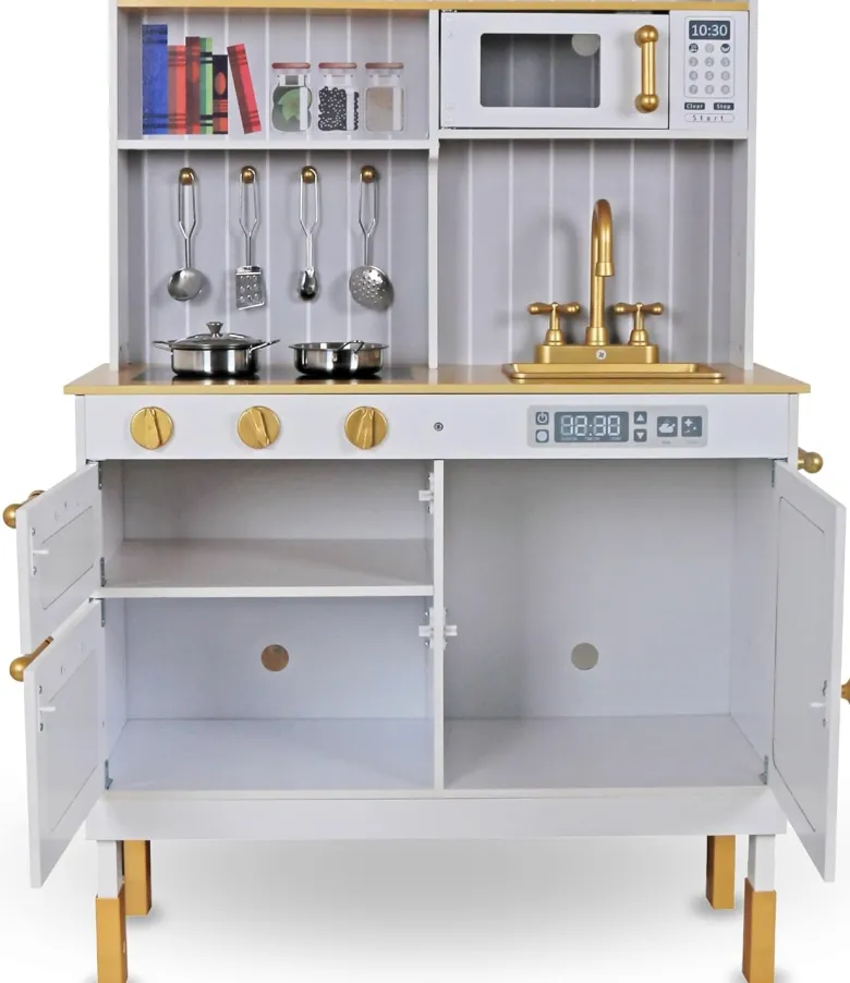 Cuisine enfant bois équipée +accessoires