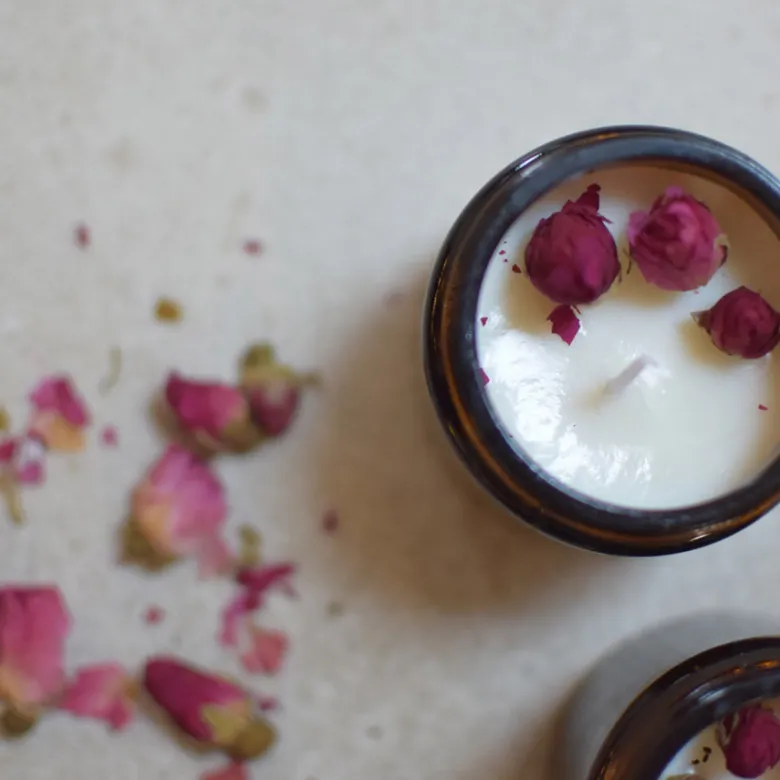 Deux bougies végétales- kit diy