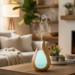 Diffuseur d'huiles essentielles ultrasonique néréa, led multicolore réglable