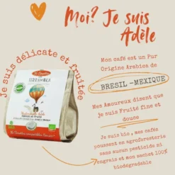 80 dosettes senseo® en café bio du brésil mexique