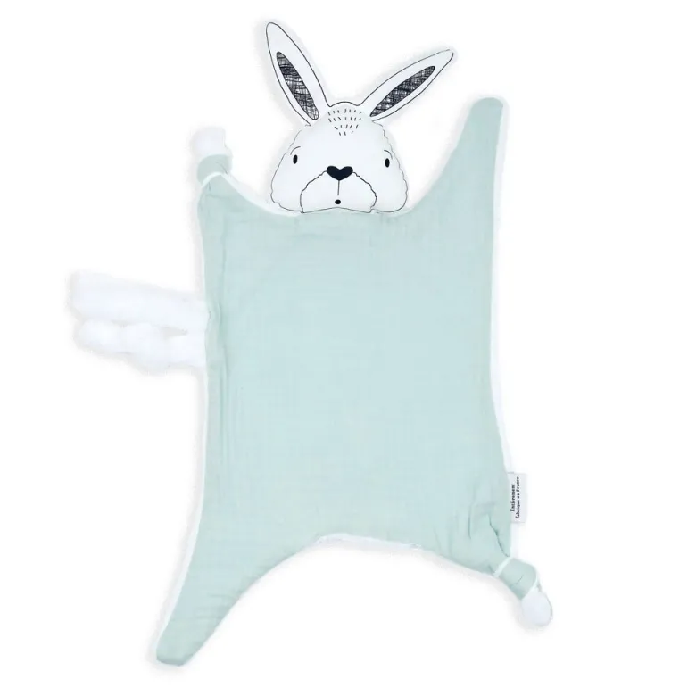 Doudou lange lapin sauge