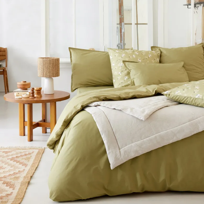 Drap housse imprimé en percale 90x190