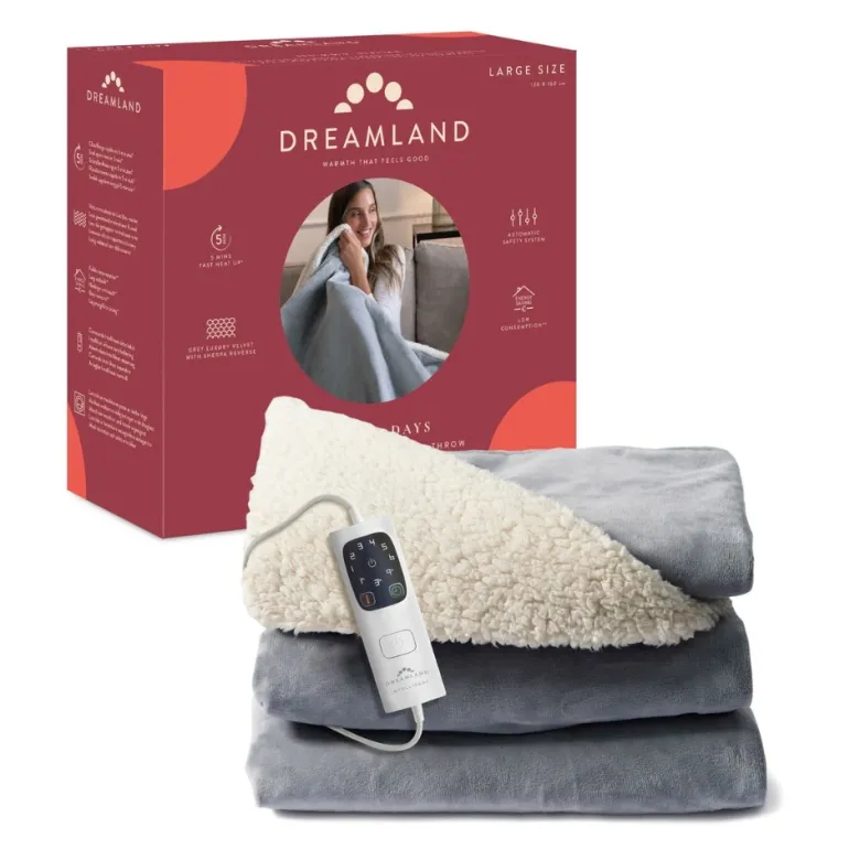 Dreamland couverture grise et sherpa en velours - pyjama days - large