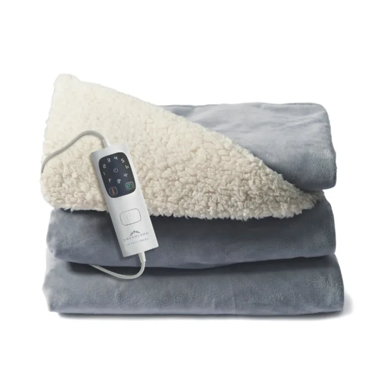 Dreamland couverture grise et sherpa en velours - pyjama days - large
