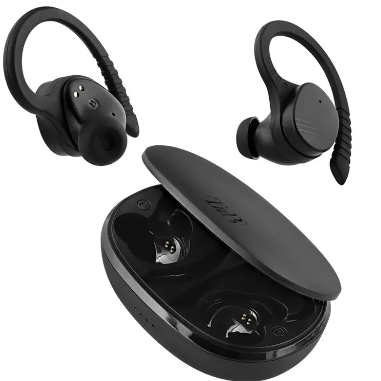 Ecouteurs bluetooth sans fil sport noir