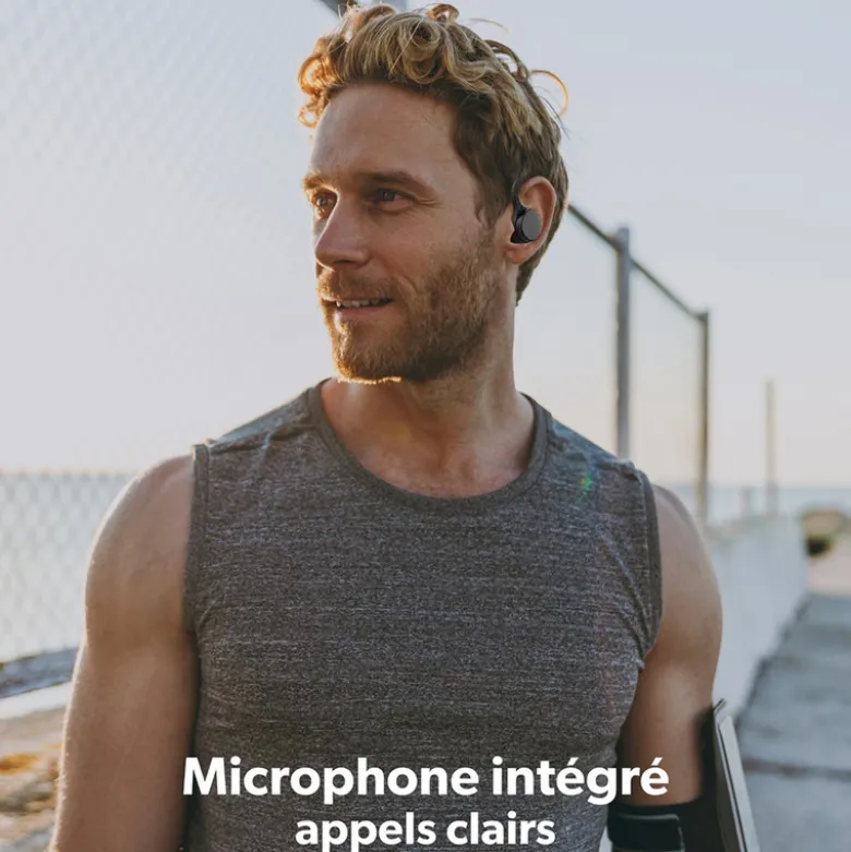 Ecouteurs bluetooth sans fil sport noir