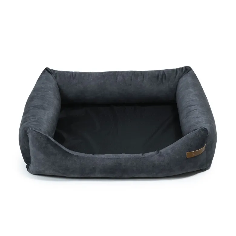 Ecow, panier chien velours gris m
