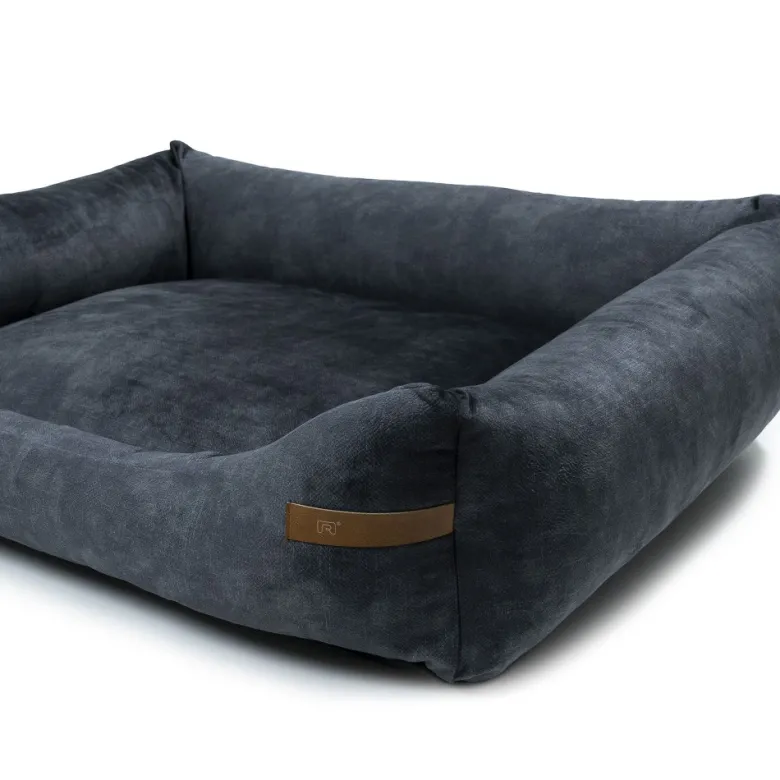 Ecow, panier chien velours gris m