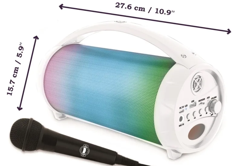 Enceinte bluetooth lumineuse avec micro iparty