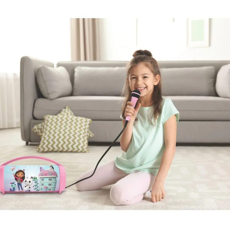 Enceinte bluetooth lumineuse avec micro gabby et la maison magique