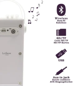 Enceinte bluetooth portable avec micro et effets lumineux iparty