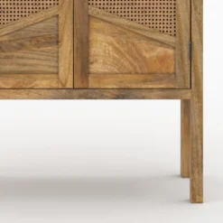 Ensemble commode et armoire en bois de manguier - tiki