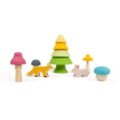 Ensemble de jeu amis de la forêt en bois