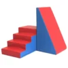 Ensemble escalier pente bleu-rouge