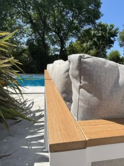 Ensemble repas de jardin 9 places - blanc