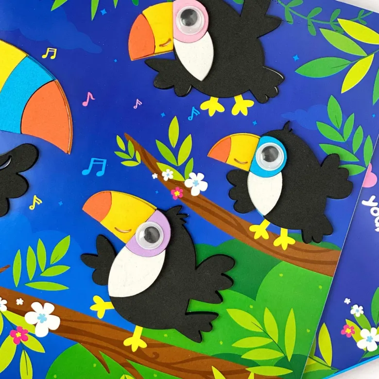 Famille toucans - kit créatif en mousse