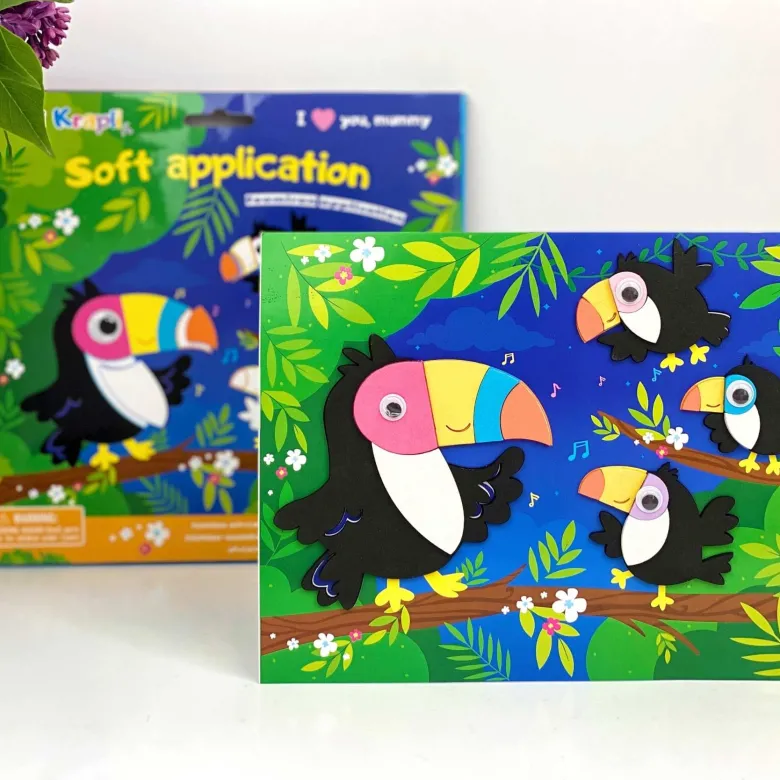 Famille toucans - kit créatif en mousse