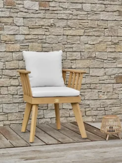 Fauteuil de jardin avec coussins - marron
