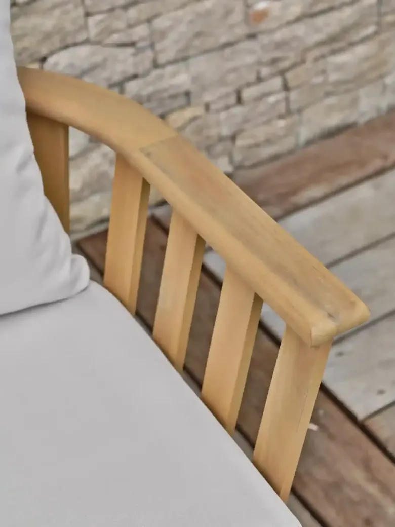 Fauteuil de jardin avec coussins - marron