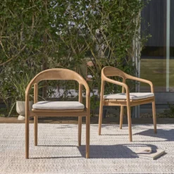 Fauteuil de jardin en teck massif