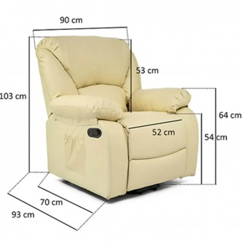 Fauteuil de relaxation massant Beige