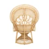 Fauteuil en rotin naturel et coussin blanc - eloa