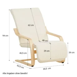 Fauteuil homestyle4u beige