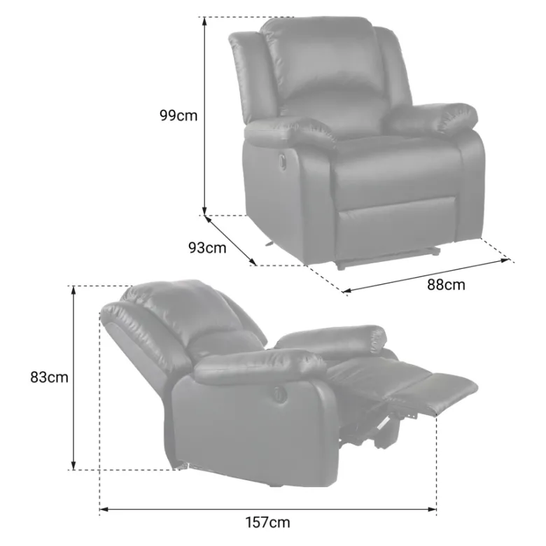 Fauteuil électrique inclinable cloud gris anthracite