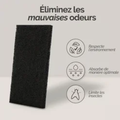 Filtres à charbon actif pour composteur