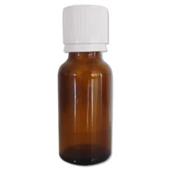 Flacon esterel en verre ambré - 2.5 ml à 50 ml bouchage - capsule compte goutt