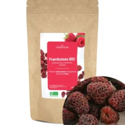 Framboises bio - 200g (infusées au jus de pomme, séchées) - riche en antioxydant