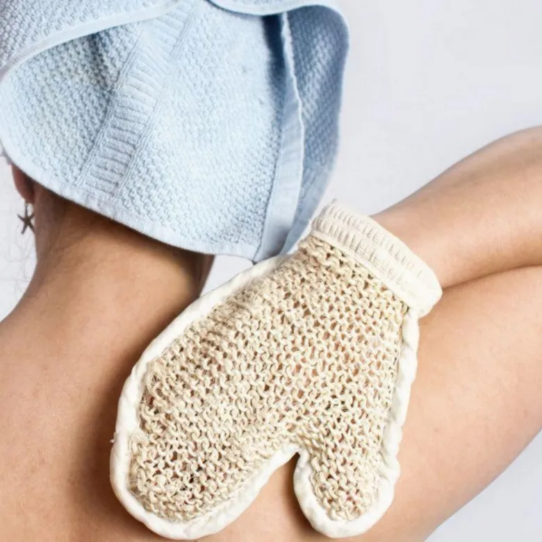 Gants de massage en crin