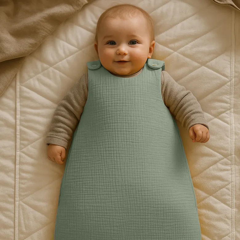 Gigoteuse hiver en coton bio vert Vert