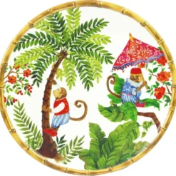 Grande assiette mélamine singes 28 cm