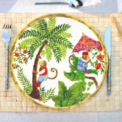 Grande assiette mélamine singes 28 cm