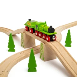 Gros moteur vert avec chariot