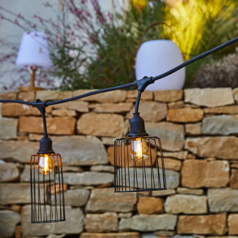 Guirlande cage métal nema 10xe27 6m