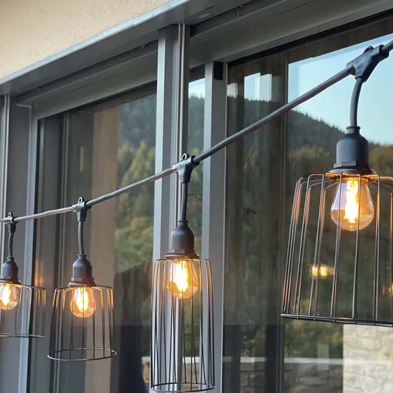Guirlande cage métal nema 10xe27 6m