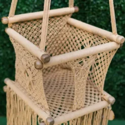 Hamac bébé macramé kaki