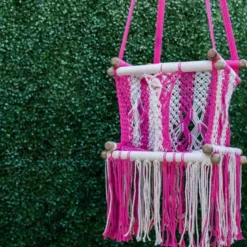 Hamac bébé macramé rosado