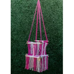 Hamac bébé macramé rosado