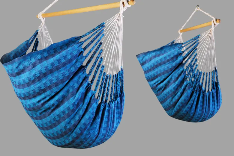 Hamac chaise colombia bleu