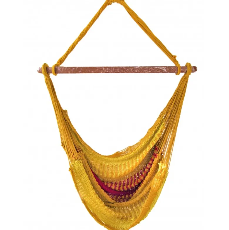 Hamac chaise filet jaune