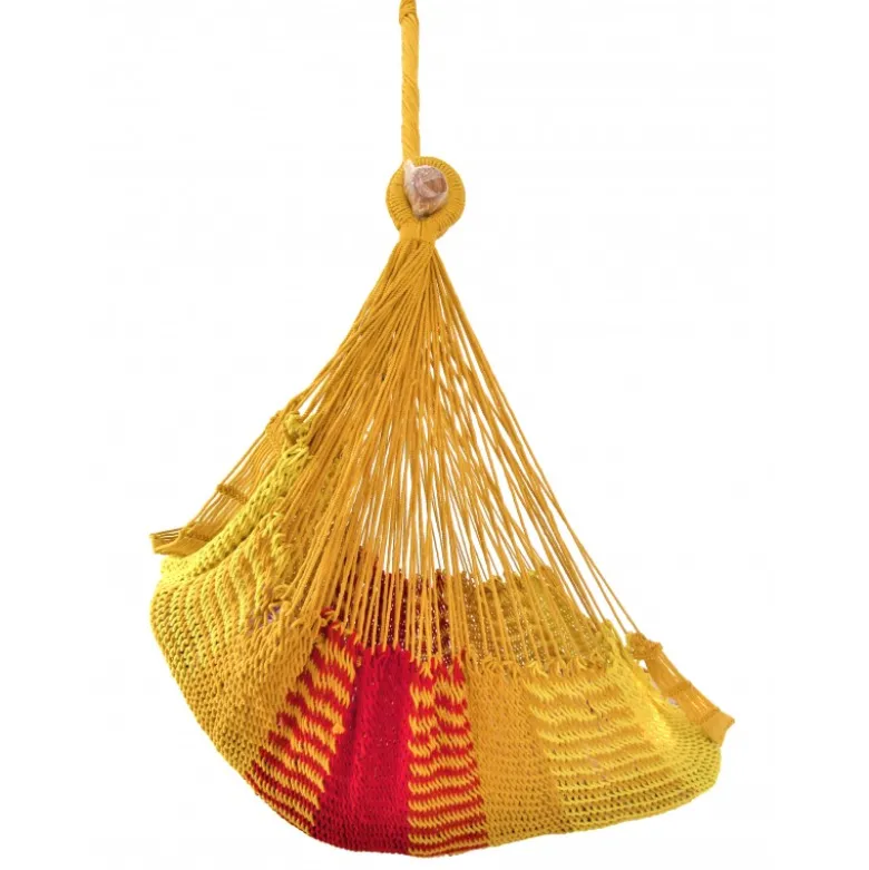 Hamac chaise filet jaune