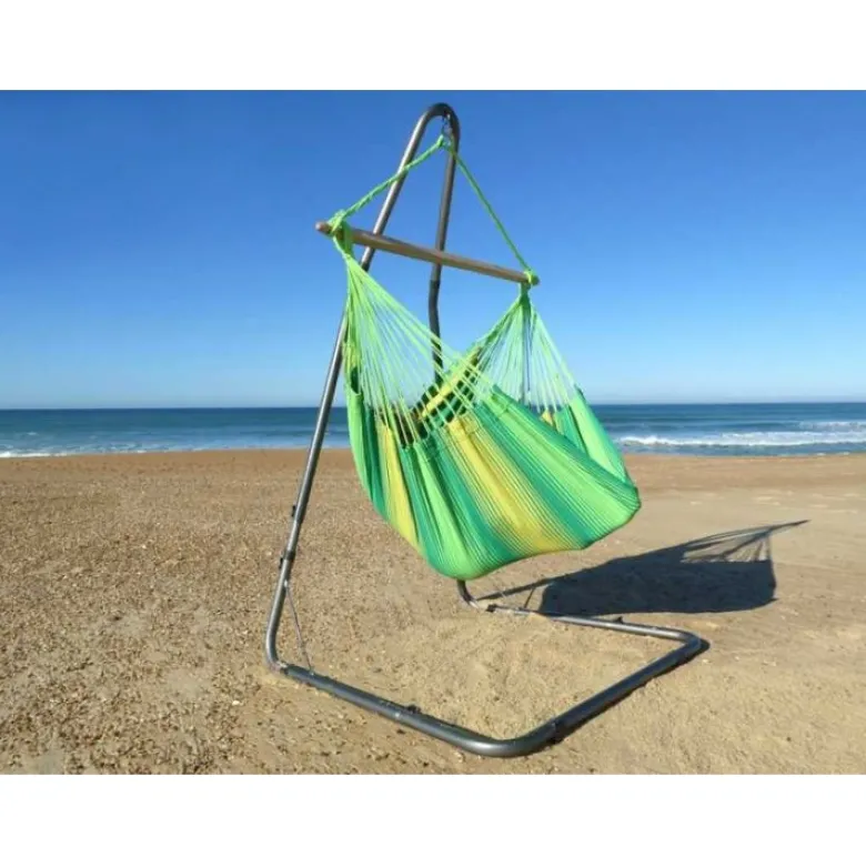 Hamac chaise soleil vert xxl support sol