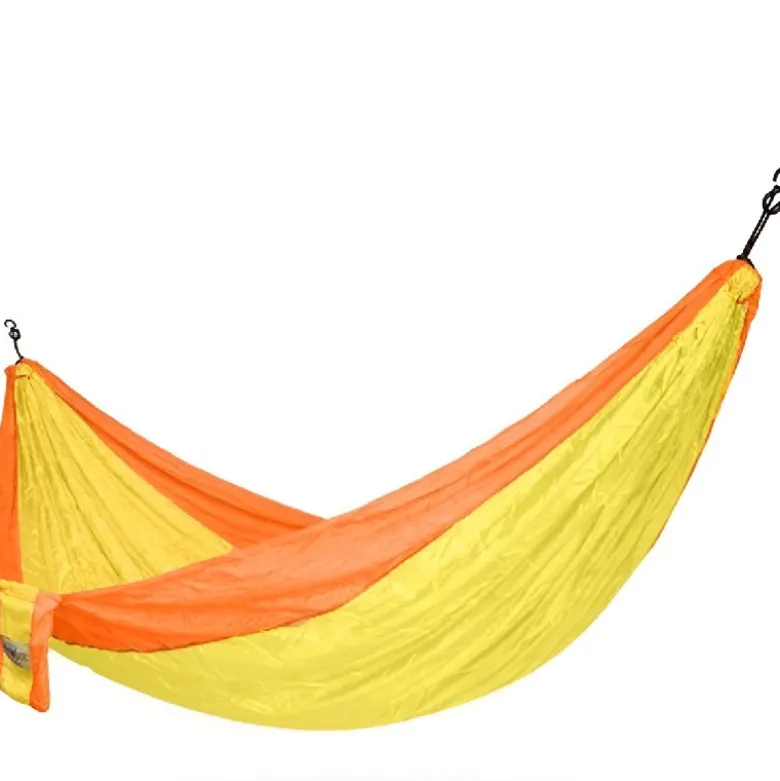 Hamac voyage double jaune