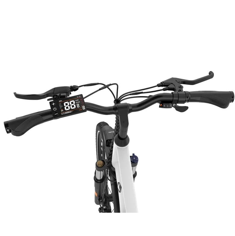 Hitway vélo électrique 28pc blanc avec panier