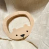 Hochet de dentition ours petit beige