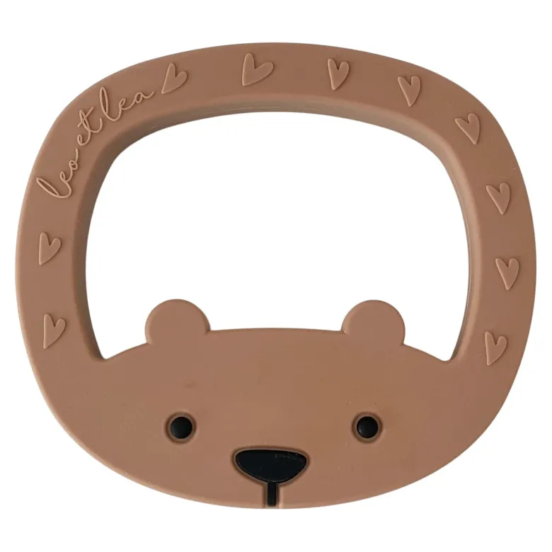 Hochet de dentition ours petit marron