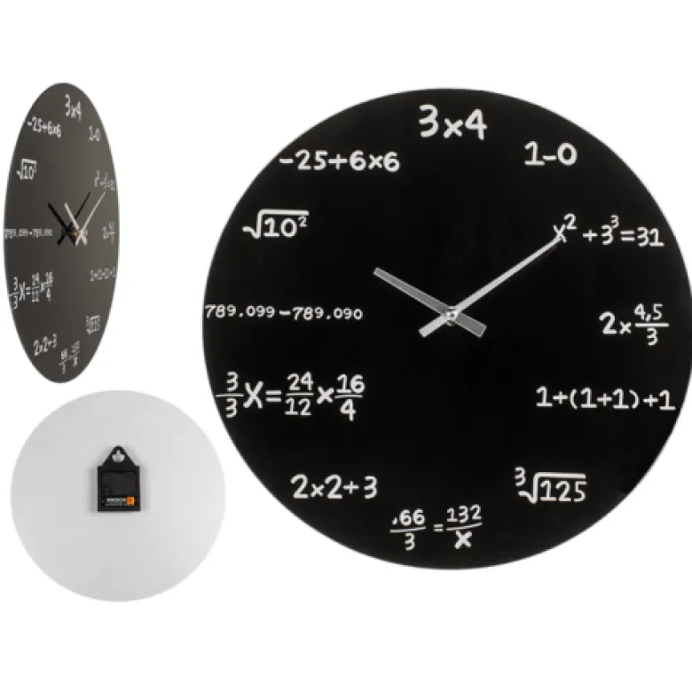 Horloge en verre mathematic 35 cm